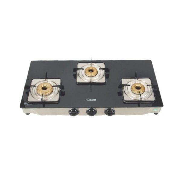 Buy CONCH 3 Gas Burner | Slim Body - Black Finish | Caps India