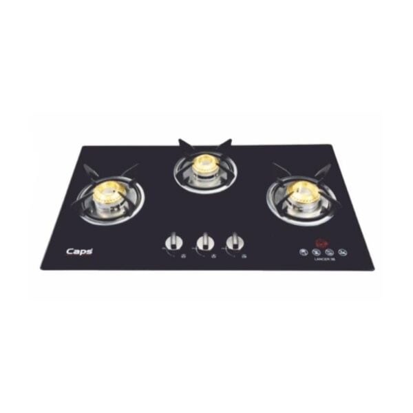 Buy Lance 3 Burner Kitchen Hobs - Electronic Pulse Ignition with 8 mm Tempered Glass Gas Hob