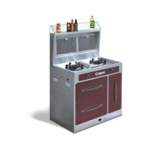 CHD 4-in-1 Inbuilt Chimney with Disinfected Cabinets, Gas Burner Hobs, and UV Ozone Disinfection Process