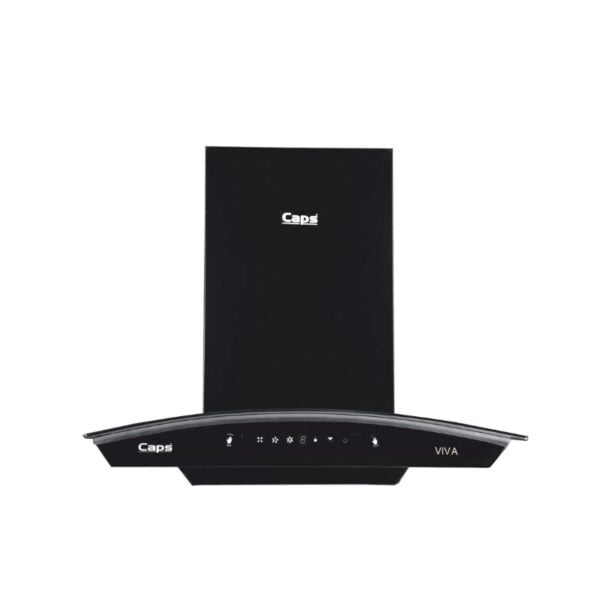 Buy VIVA 60/75/90 Kitchen Chimney 11° Decline Groove Filter Touch Screen Panel with Black Hood Finish